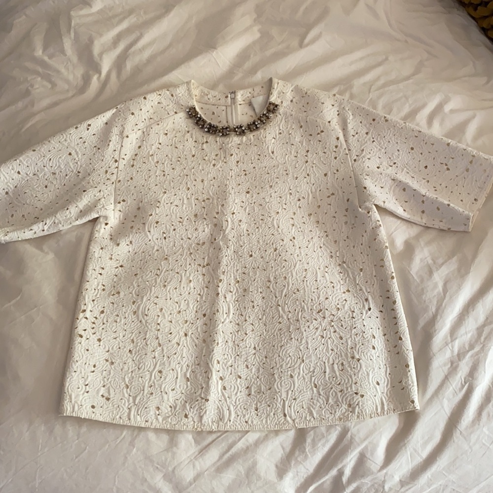 3.1 Phillip Lim White with beaded collar size 4